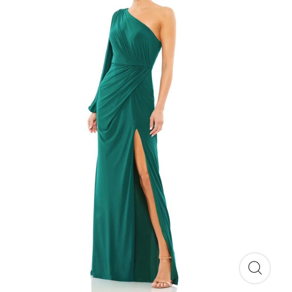 Mac Duggal Emerald One-Shoulder Maxi Gown